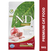 N&D PRIME NEUTERED CHICKEN Adult Cat Dry Food 5KG