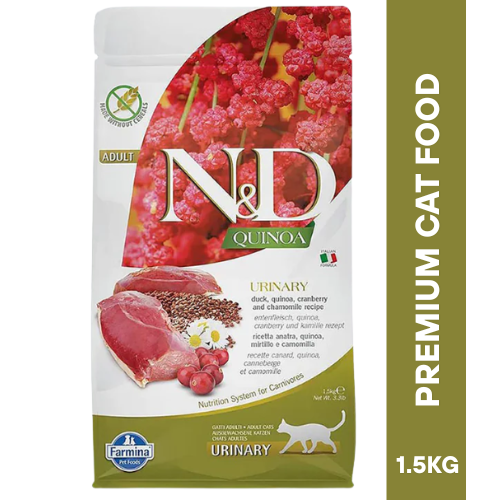 N&D QUINOA URINARY Duck Adult Cat Dry Food 1.5KG