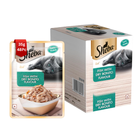 Sheba Fish with Dry Bonito Flakes Wet Food