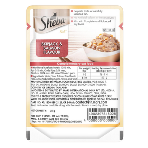 Sheba Skipjack & Salmon Wet Food