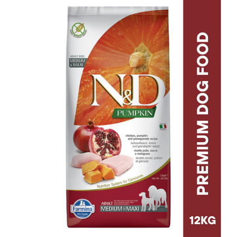 N&D PUMPKIN CHICKEN Adult Medium Dog Dry Food 12KG