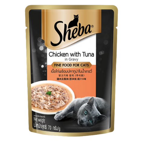 Sheba chicken & Tuna Adult Gravy Wet Food