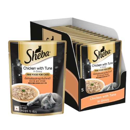 Sheba chicken & Tuna Adult Gravy Wet Food