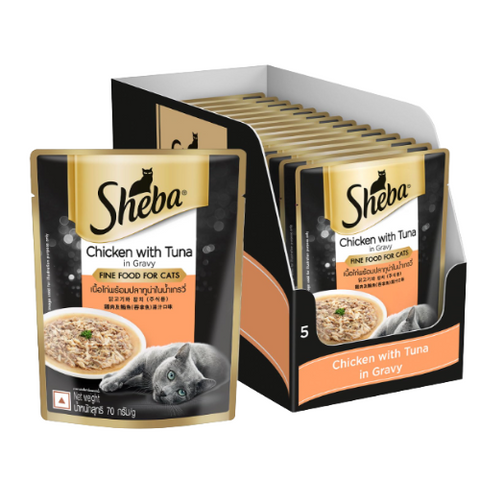 Sheba chicken & Tuna Adult Gravy Wet Food