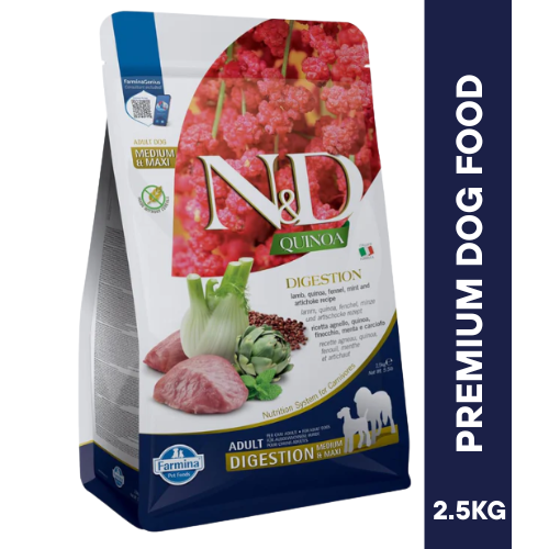 N&D QUINOA DIGESTION Maxi Lamb Adult Dry Food 2.5KG