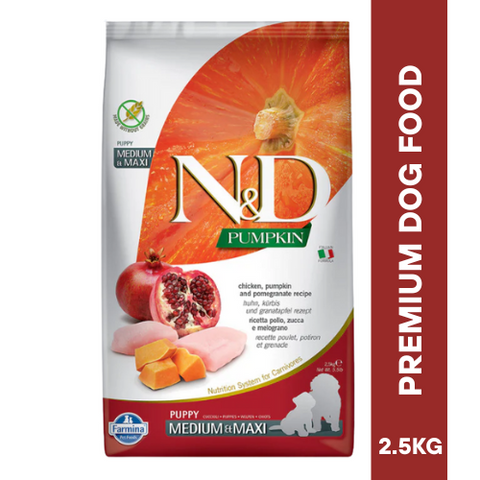 N&D PUMPKIN CHICKEN Puppy Medium Dry Food 2.5KG