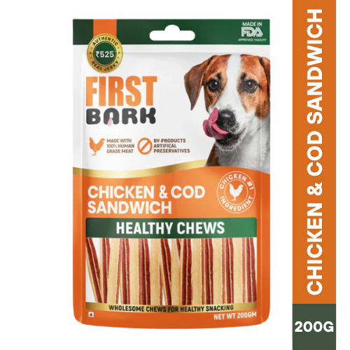 FIRST BARK Chicken & Cod Sandwich Jerky
