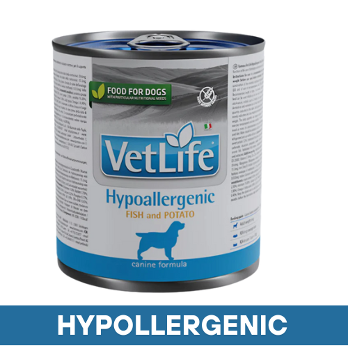 VetLife Hypoallergenic- Fish & Potato Dog Wet Food