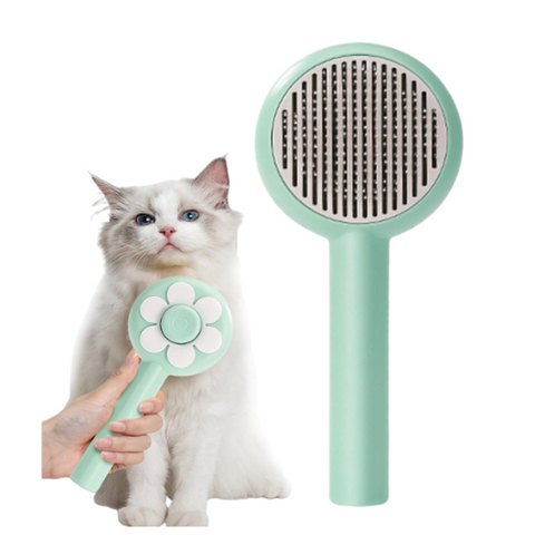 Slicker Brush Flower Self Cleaning