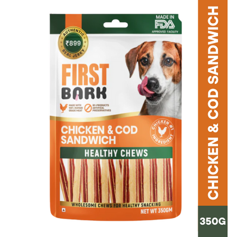 FIRST BARK Chicken & Cod Sandwich Jerky