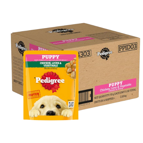 Pedigree Chicken & Liver Chunks n Veg Puppy Gravy