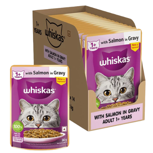 Whiskas Adult Salmon Gravy Wet Food