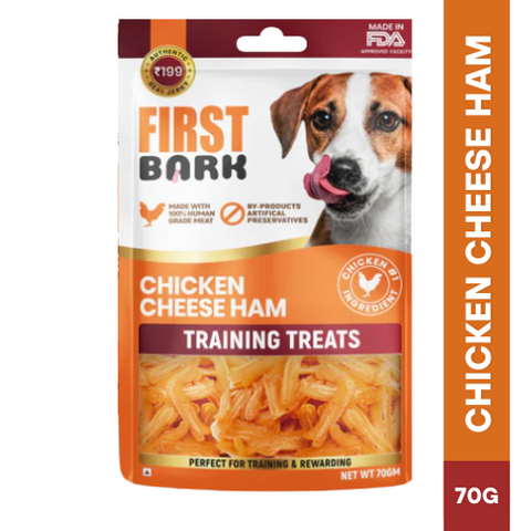 FIRST BARK Chicken Cheese Ham Jerky