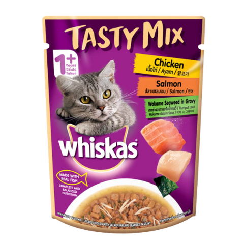 Whiskas Adult Chicken & Salmon Wakame Seaweed Gravy