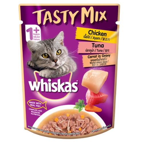 Whiskas Adult Chicken Tuna & Carrot Gravy