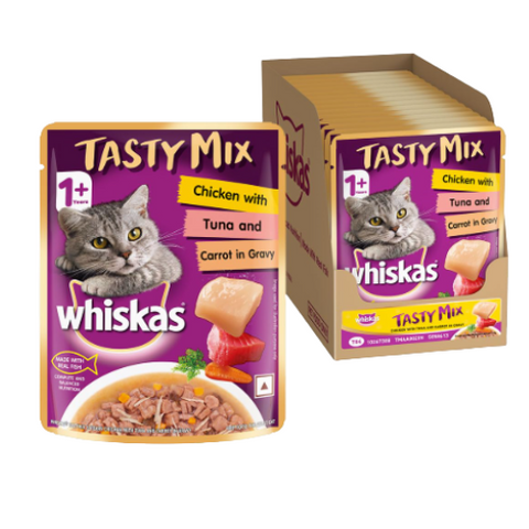 Whiskas Adult Chicken Tuna & Carrot Gravy