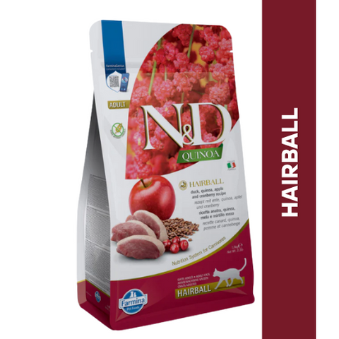 N&D QUINOA HAIRBALL Duck Cat Adult Dry Food