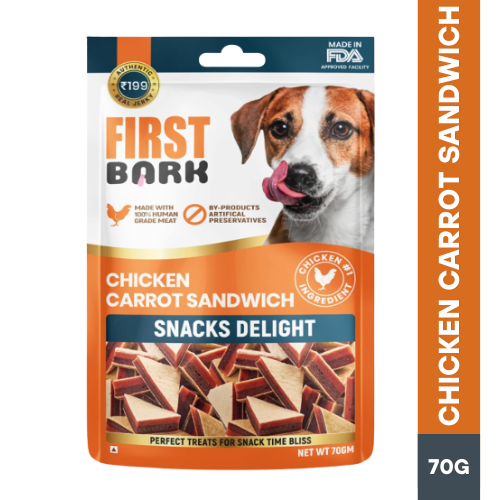 FIRST BARK Chicken Carrot Sandwich Jerky