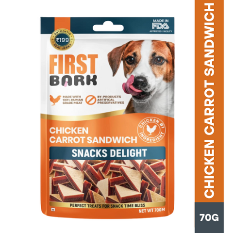 FIRST BARK Chicken Carrot Sandwich Jerky