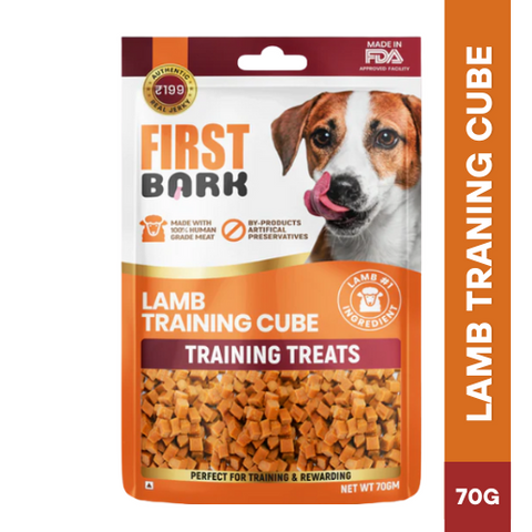 FIRST BARK Lamb Training Cubes Jerky