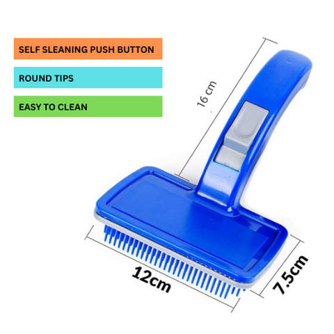Plastic Self Clean Slicker Brush for Dogs and Cats