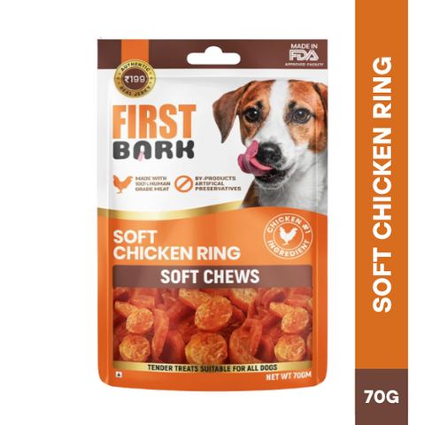 FIRST BARK Soft Chicken Ring Jerky