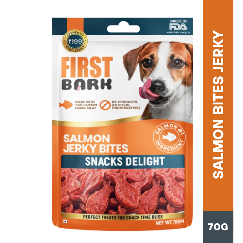 FIRST BARK Salmon Bites Jerky
