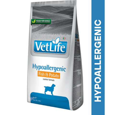 VetLife Hypoallergenic- Fish & Potato Dog Dry Food 2kG