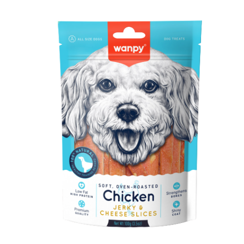 WANPY Chicken Jerky & Cheese For Dogs