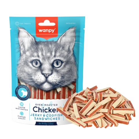 WANPY Chicken & Codfish Sandwich For Cats