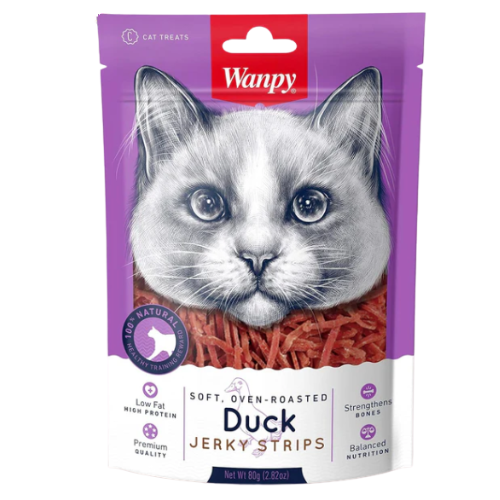 WANPY Duck Jerky Strips For Cats