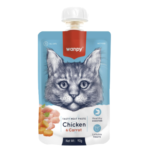 WANPY Meat Paste Chicken & Carrot For Cats