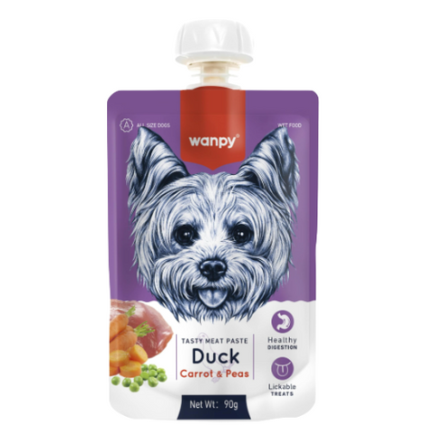WANPY Meat Paste Duck Carrot & Peas For Dogs