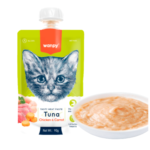 WANPY Meat Paste Tuna Chicken & Carrot For Cats