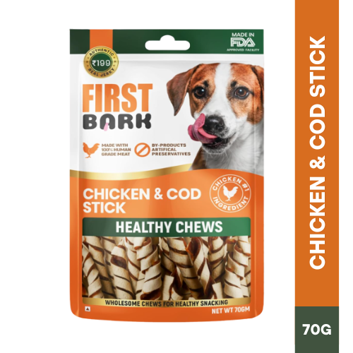 FIRST BARK Chicken & Cod Stick Jerky