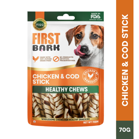 FIRST BARK Chicken & Cod Stick Jerky