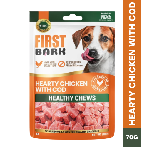 FIRST BARK Hearty Chicken with Cod Jerky