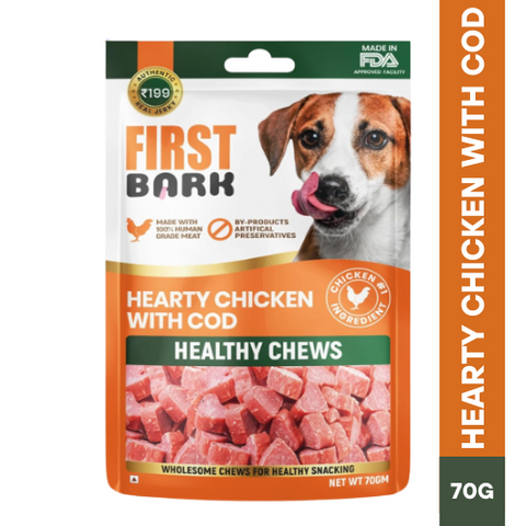FIRST BARK Hearty Chicken with Cod Jerky